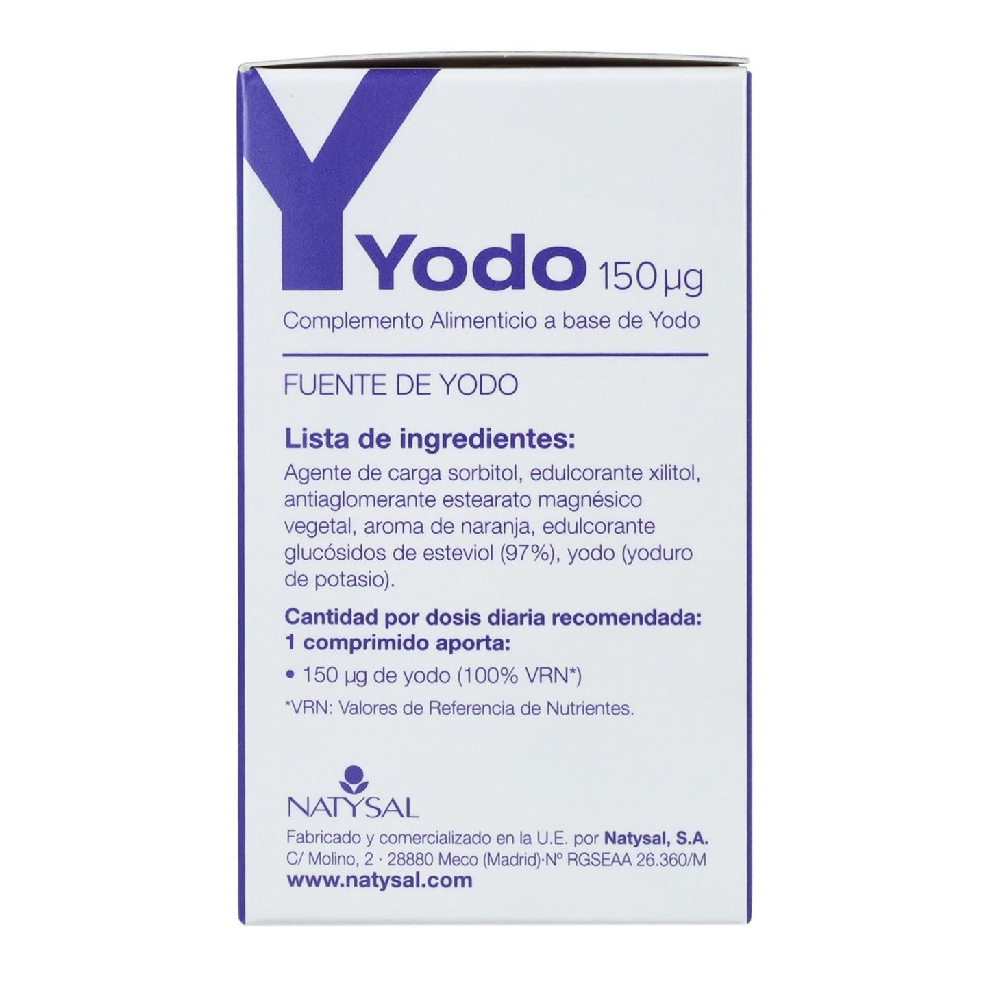 Yodo Complemento Alimenticio 120 comp Natysal