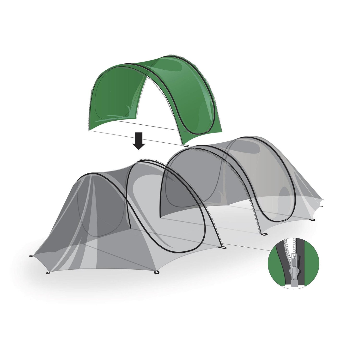 Ampliación túnel de cultivo antiheladas ampliable 1 m Biotop
