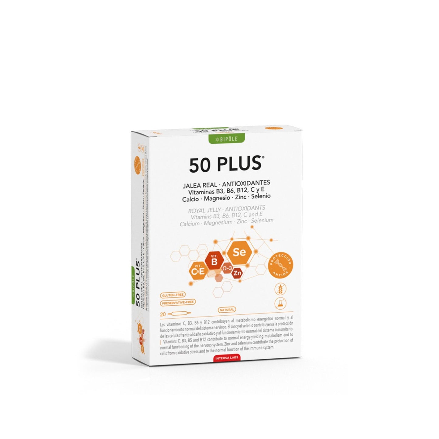 Bipole Jalea Real 50 Plus 20 Ampollas Intersa