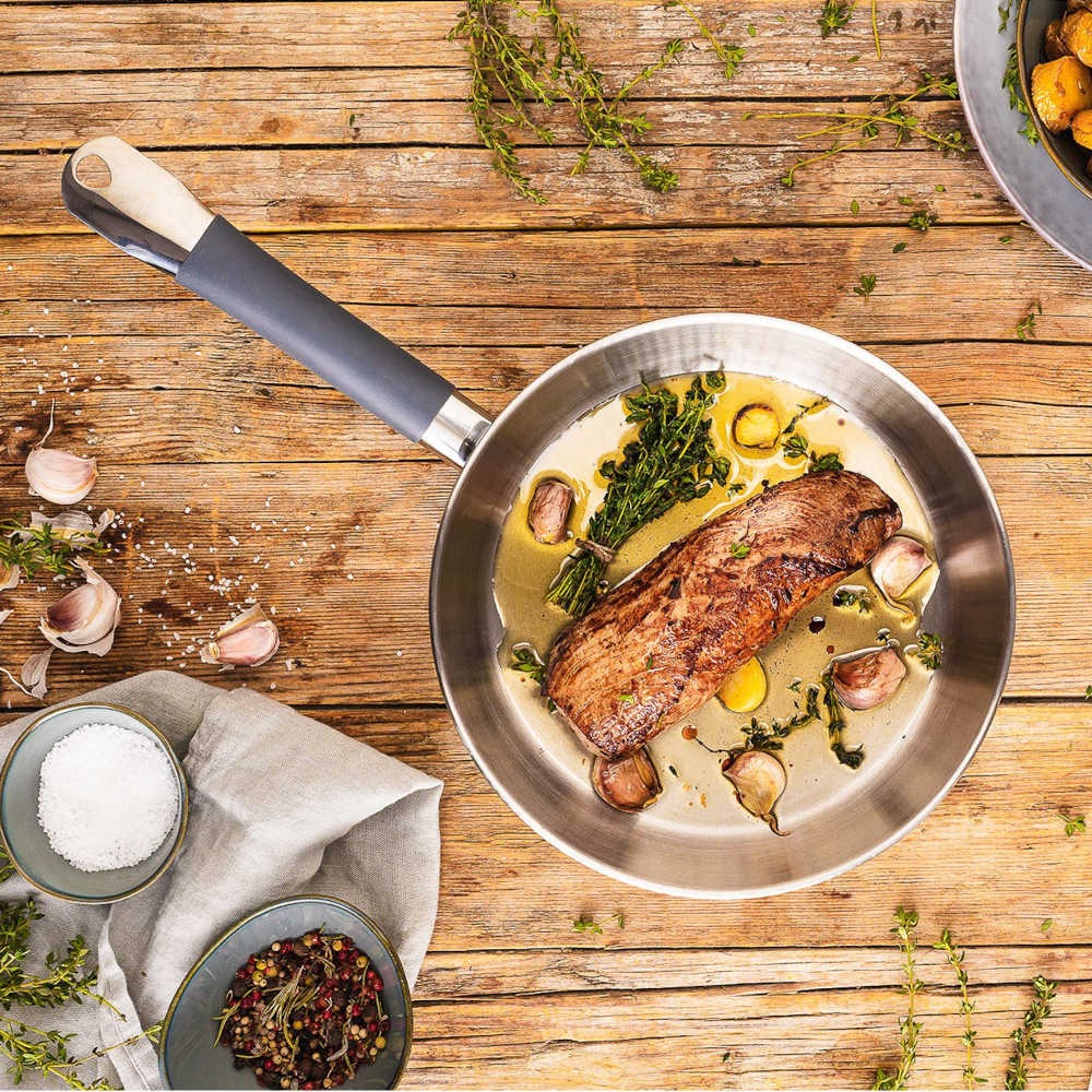 Sartén de acero inoxidable Master Inox Bra 24 cm