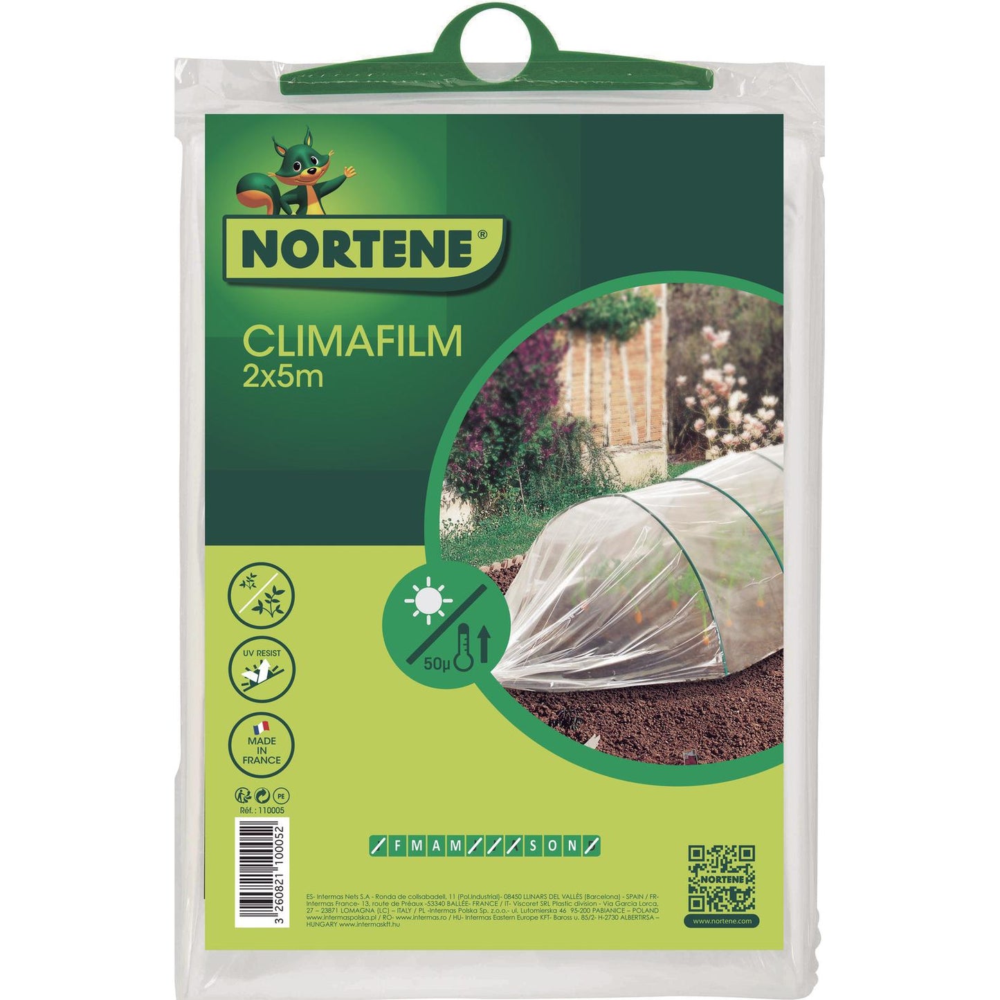Film de cultivo verduras tempranas Climafilm Nortene 2 x 10 m