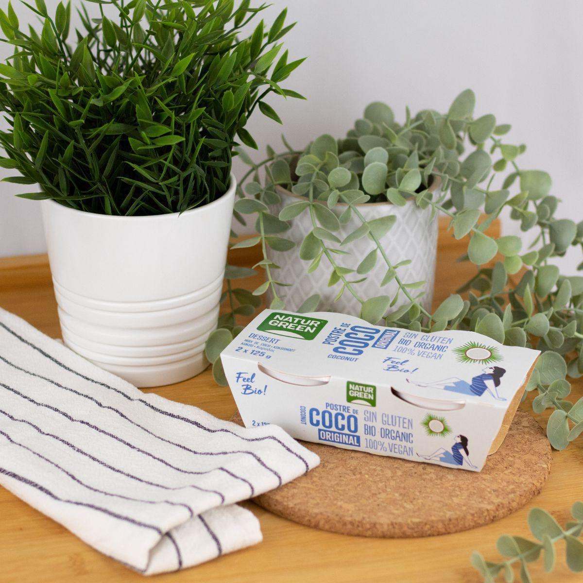 Postre de Coco Nature Naturgreen, 2 X 125 g