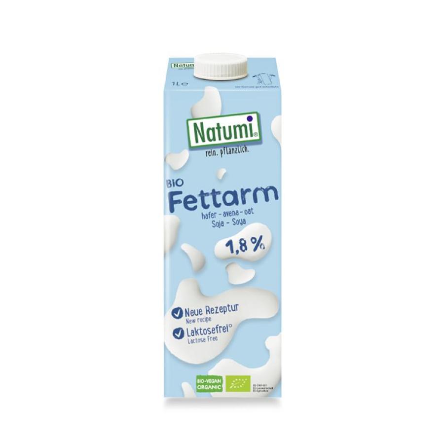Pack 8 uds Bebida Vegetal de Avena y Soja Fettarm BIO Natumi 1 L