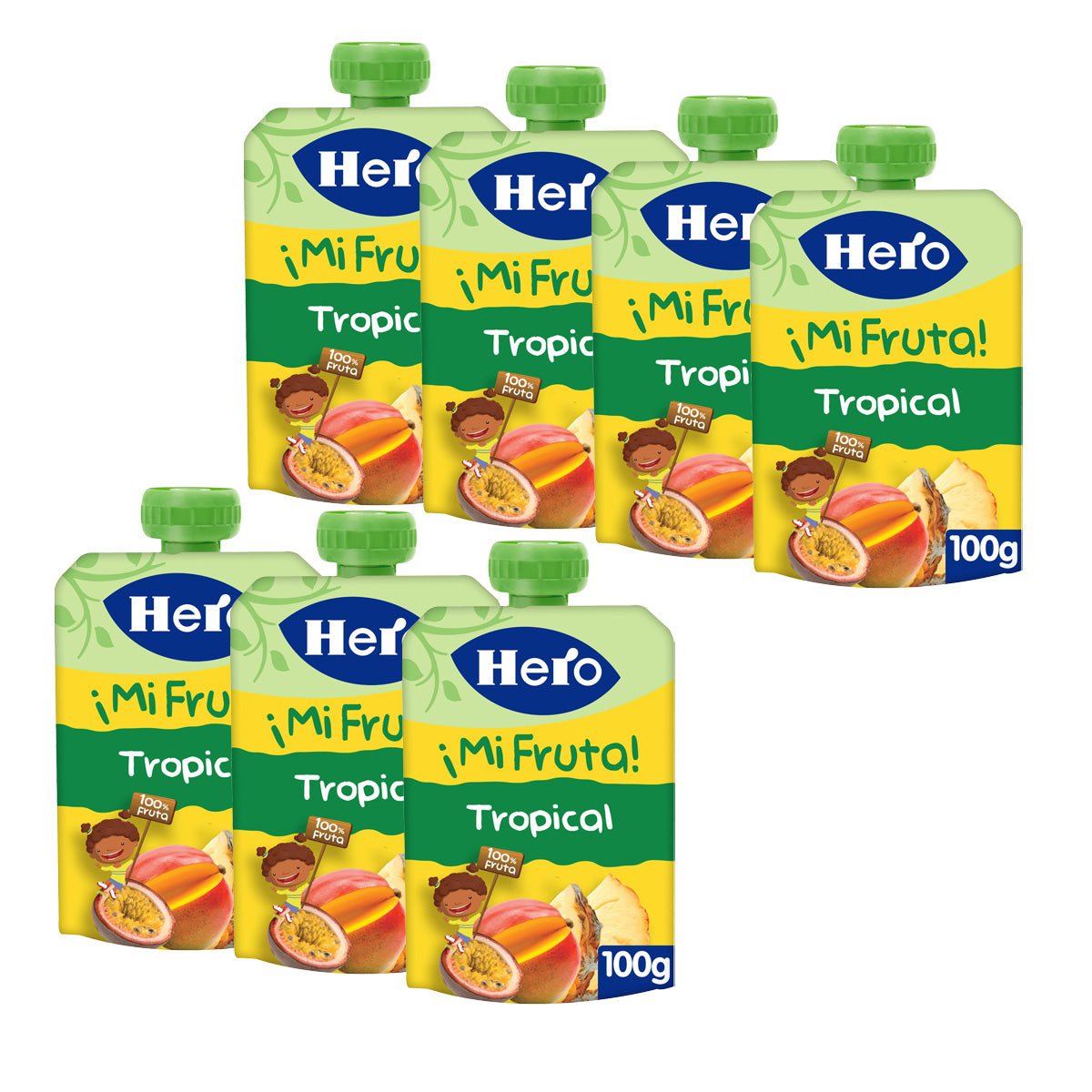 Pack 7x Bol Yogur Tropical Hero 100g