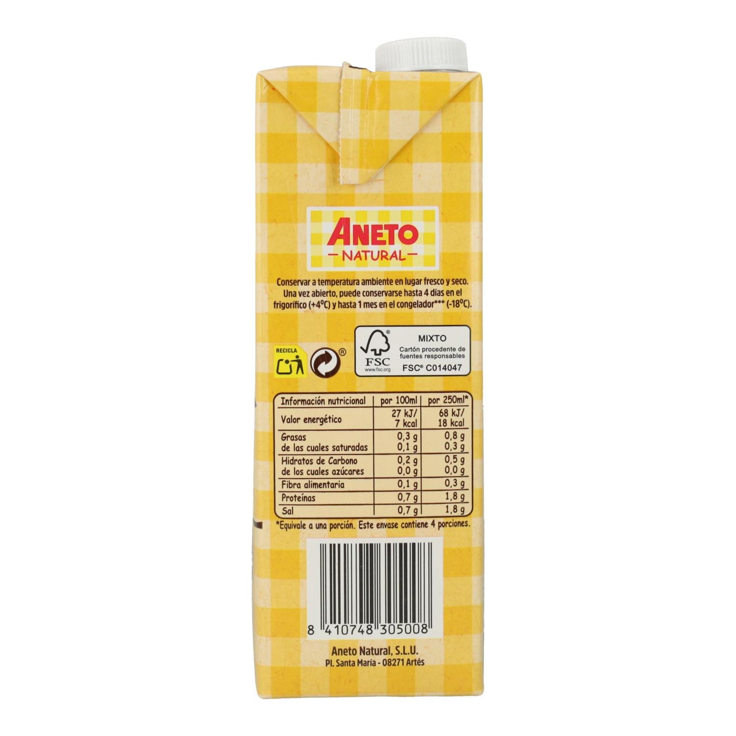 Caldo de pollo Bio, Aneto 1L