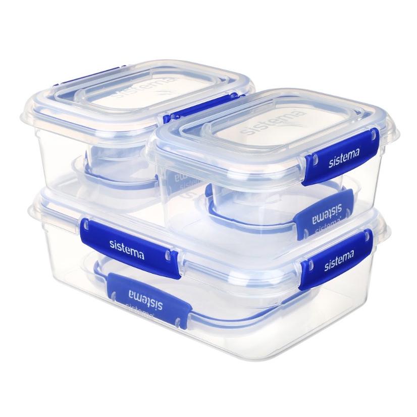 Pack recipientes herméticos Sistema Klip It+ 6 uds