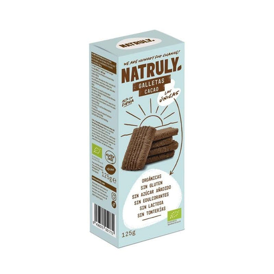 Galletas cookies sabor cacao BIO Natruly 125 g