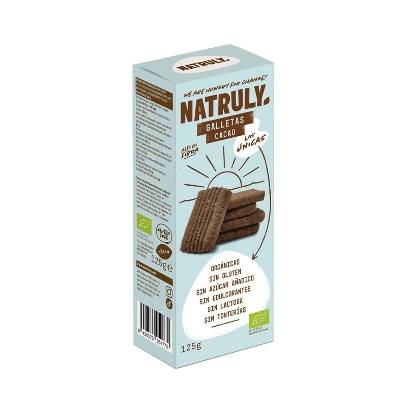 Galletas cookies sabor cacao BIO Natruly 125 g