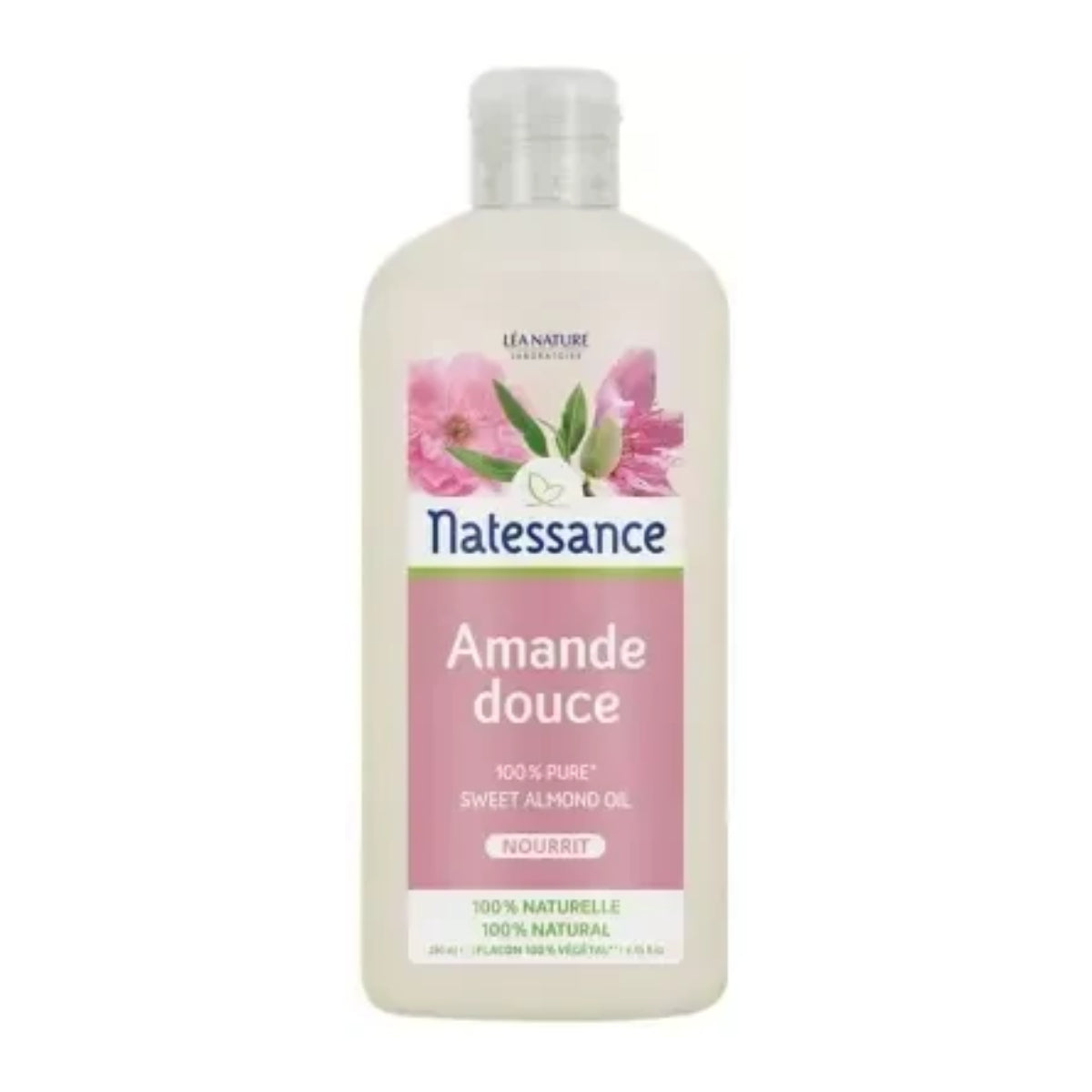 Aceite almendra dulce 100% puro, Natessance, 250 ml