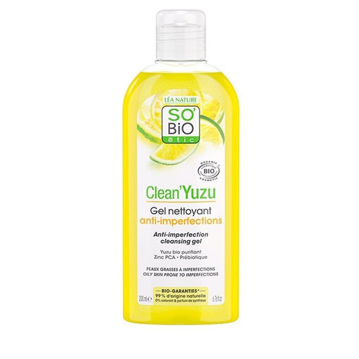 Gel limpiador anti imperfecciones clean yuzu Sobio 200 ml
