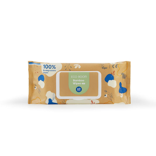 Toallitas biodegradables de Bambú Ecoboom 60 uds