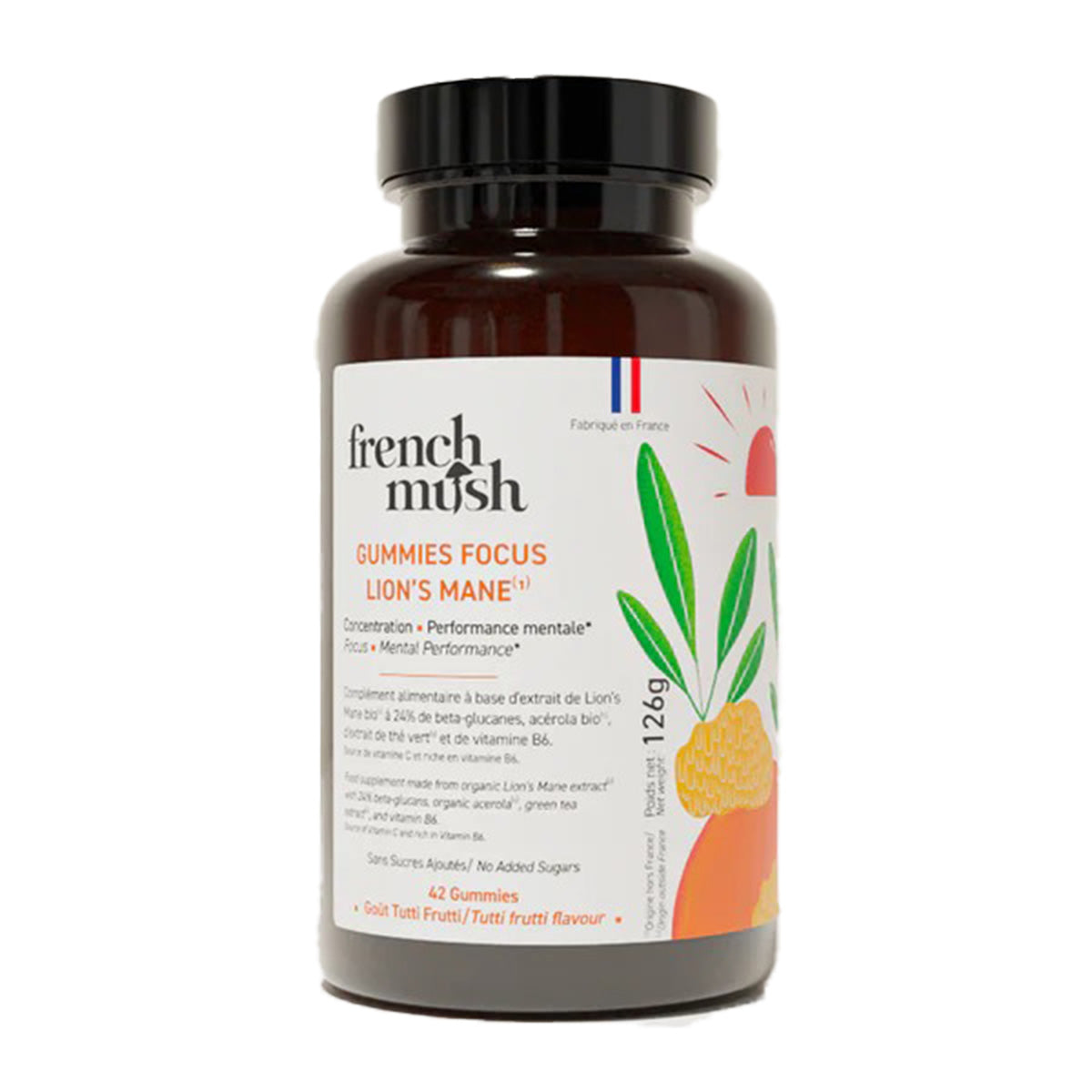 Gummies FOCUS con Melena de León French Mush 126g 42 uds