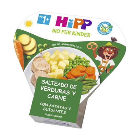 Salteado de verduras, carne, patatas y guisantes Bio HIPP 250 g.