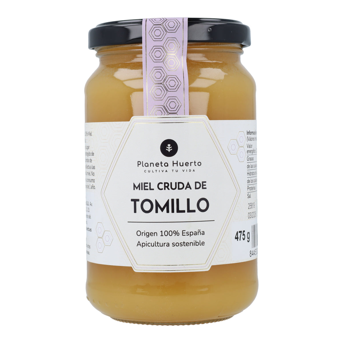 Miel Cruda de Tomillo Planeta Huerto 475 g
