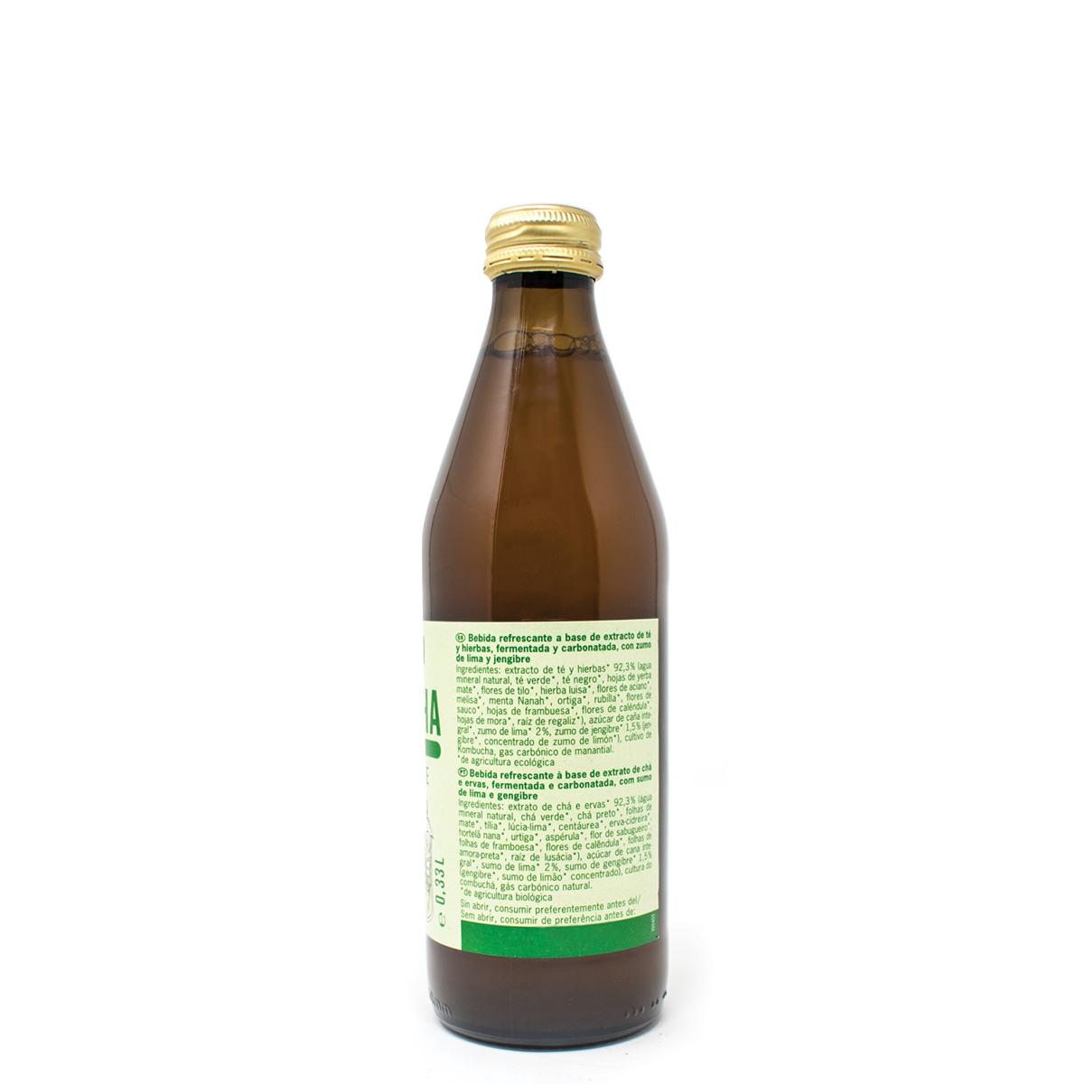 Kombucha Lima y Jengibre Voelkel 330 ml