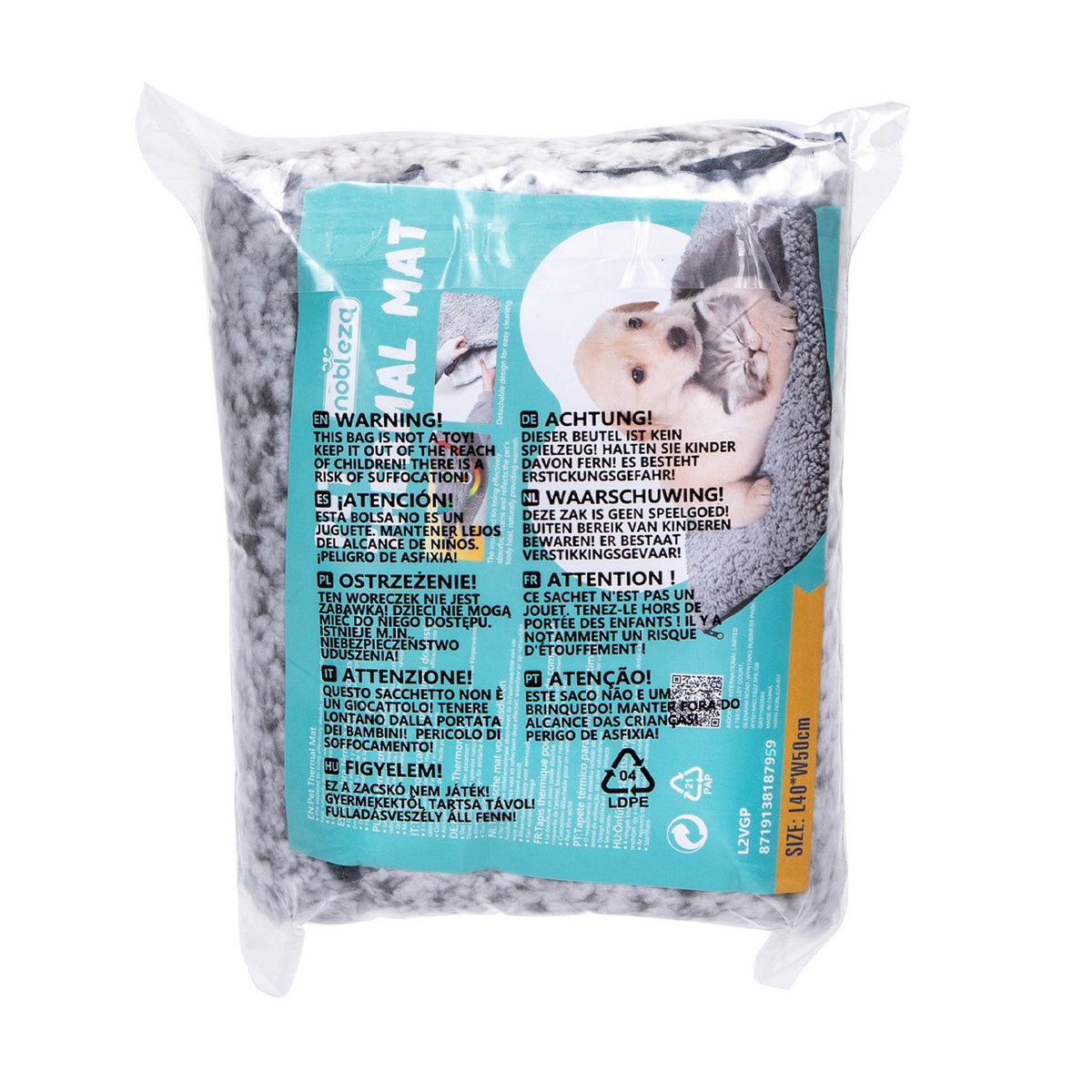 Alfombra térmica para mascotas 50 x 70 cm Nobleza