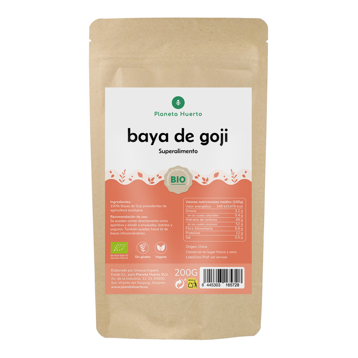 Baya de Goji Salvaje Eco Planeta Huerto 200 g