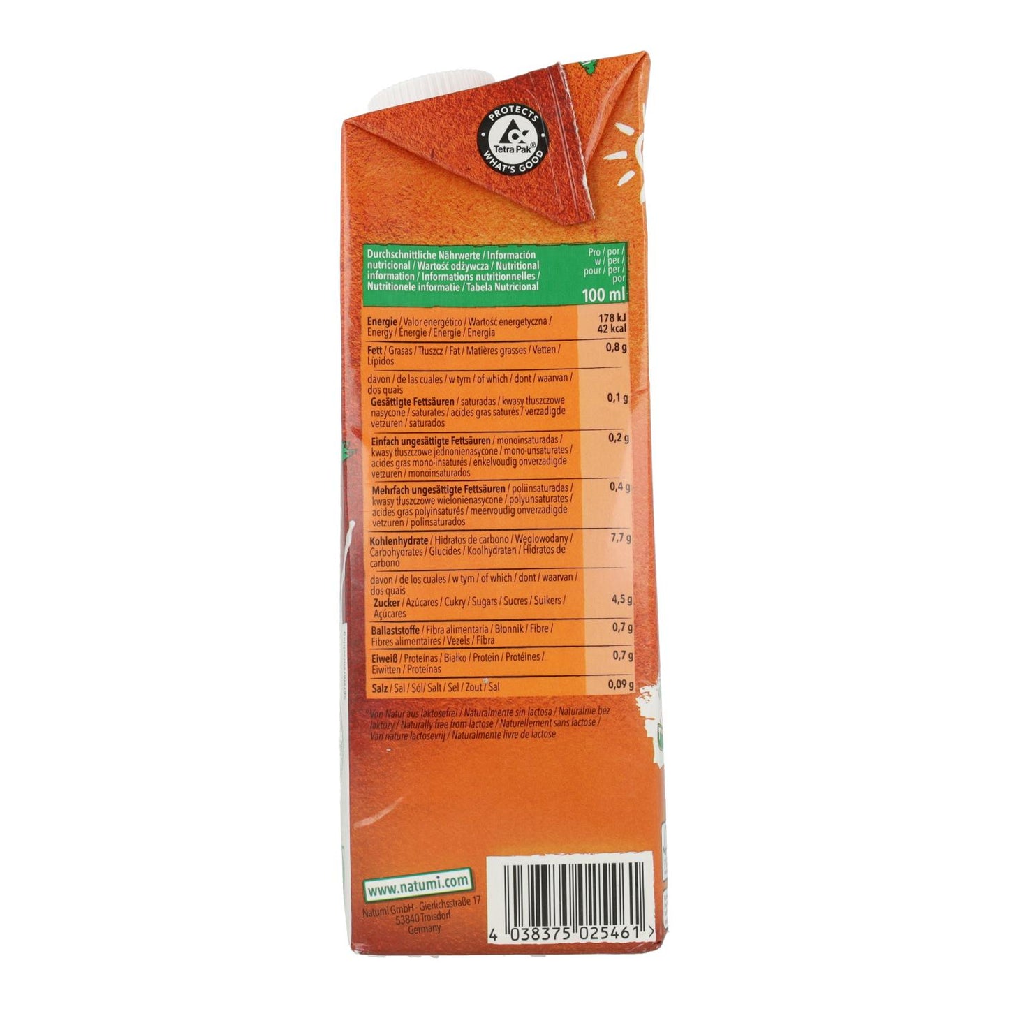 Pack 10 x Bebida Avena Sin Gluten BIO Natumi 1 L