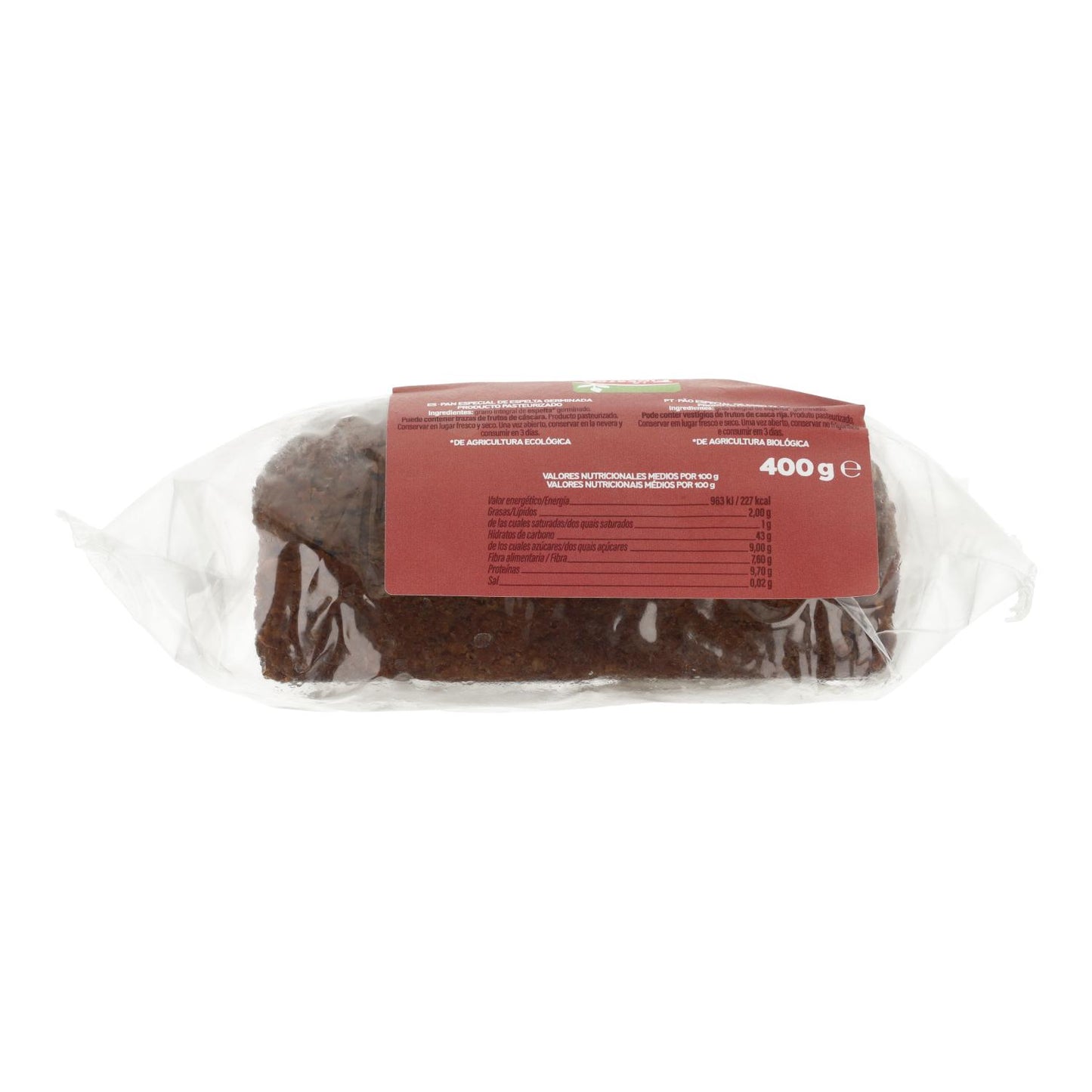 Pan Germinado de Espelta ECO La Finestra Sul Cielo 400 g