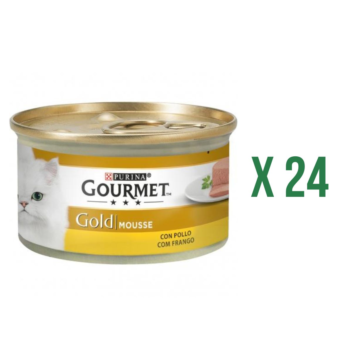 Pack 24 x GOURMET GOLD Mousse Comida húmeda Pollo 85g