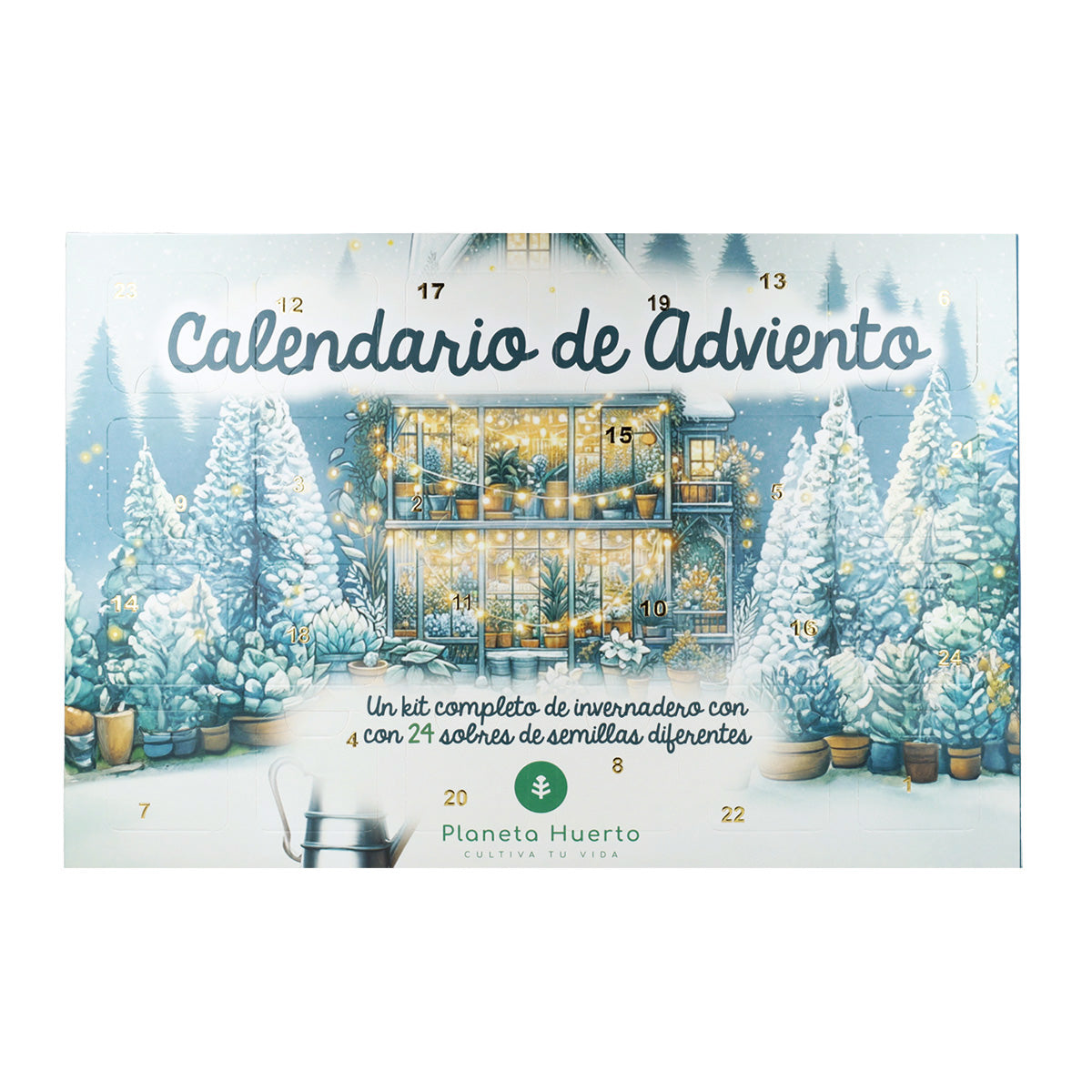 Calendario de Adviento de semillas con mini invernadero Planeta Huerto