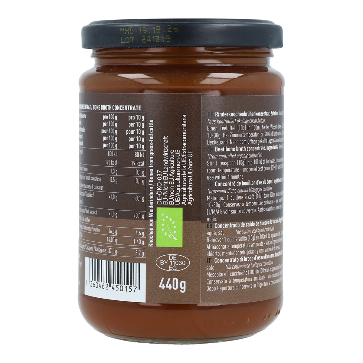 Caldo de Huesos de Ternera Concentrado BIO Jarmino 440 g