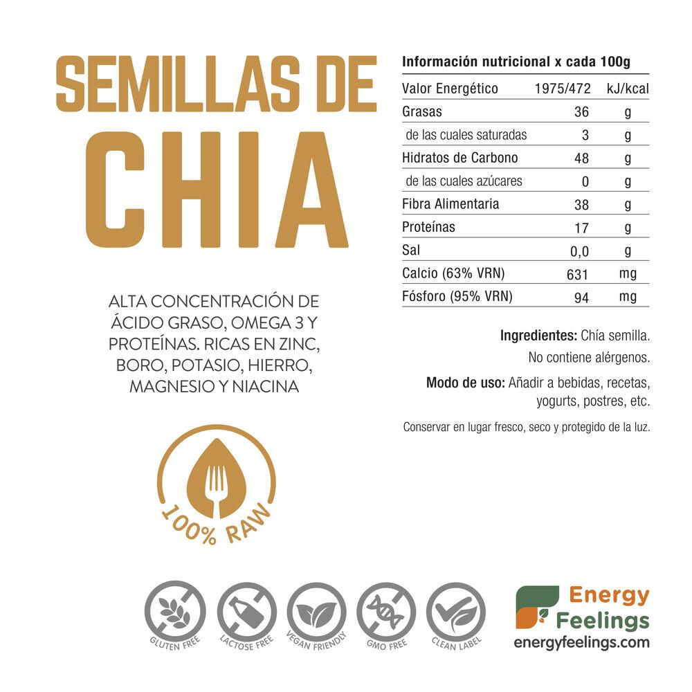 CHIA semilla: (500 g) XL Pack