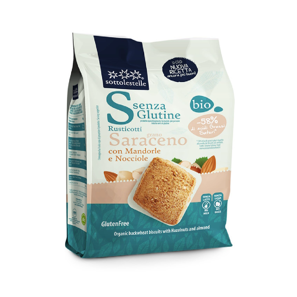 Galletas de Trigo Sarraceno, Almendra y Avellana sin gluten Sotto 250g