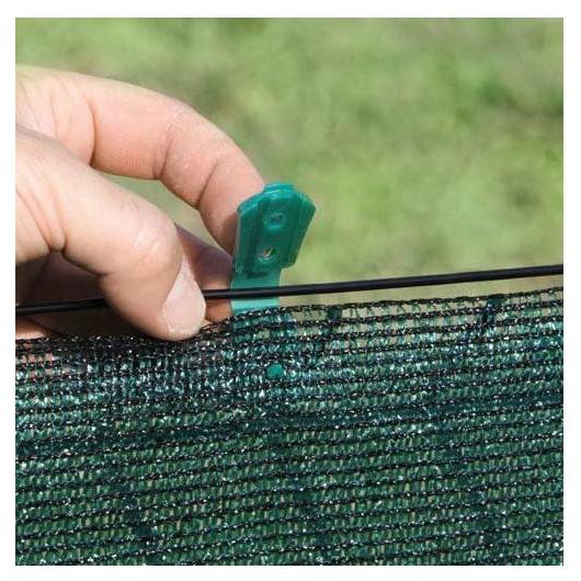 Clips de fijación malla tejida Fixatex verde 20 uds.