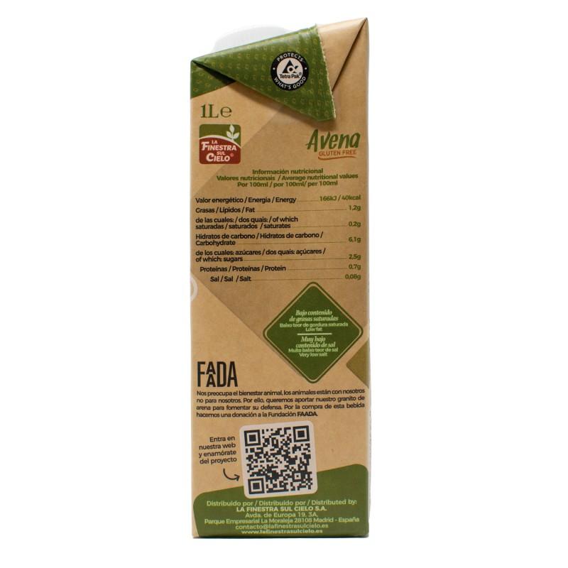 Pack 6 x Bebida de Avena sin Gluten La Finestra Sul Cielo 1 L