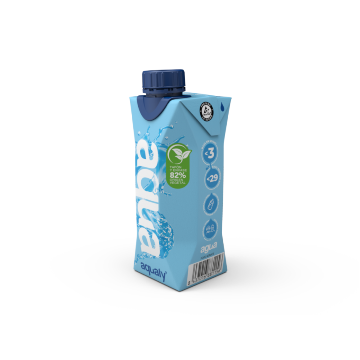 Pack x6 Agua en Cartón Aqualy 330 ml.