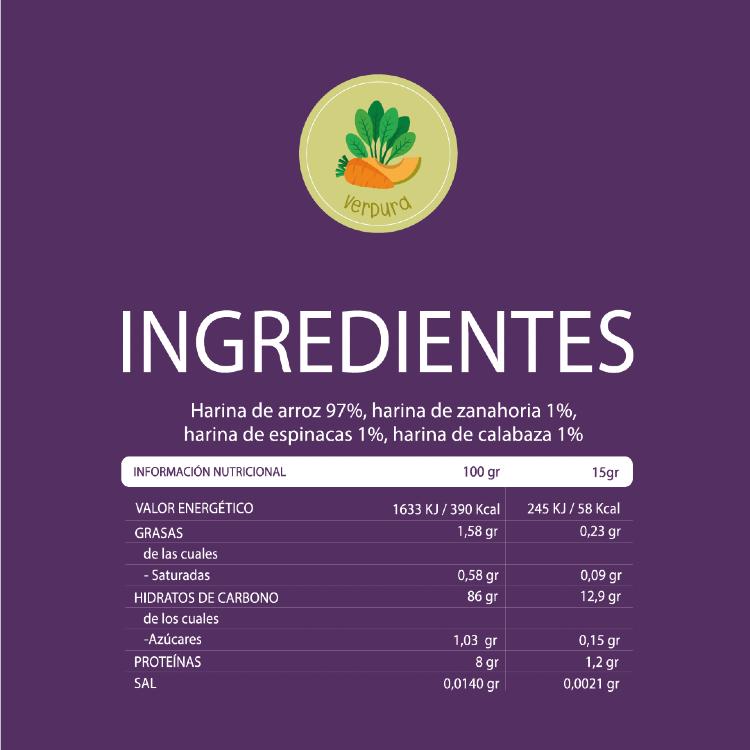 Snack ecológico para bebé + 8 meses Palitos Arróz y Verduras