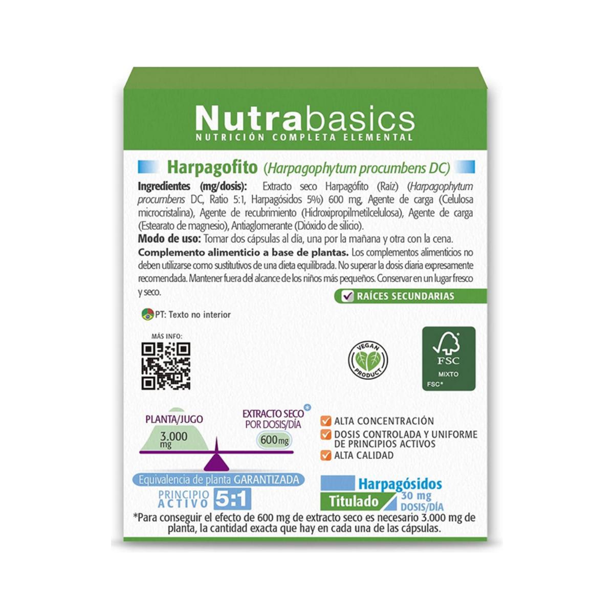 Harpagófito Nutrabasicos Drasanvi 60 cápsulas