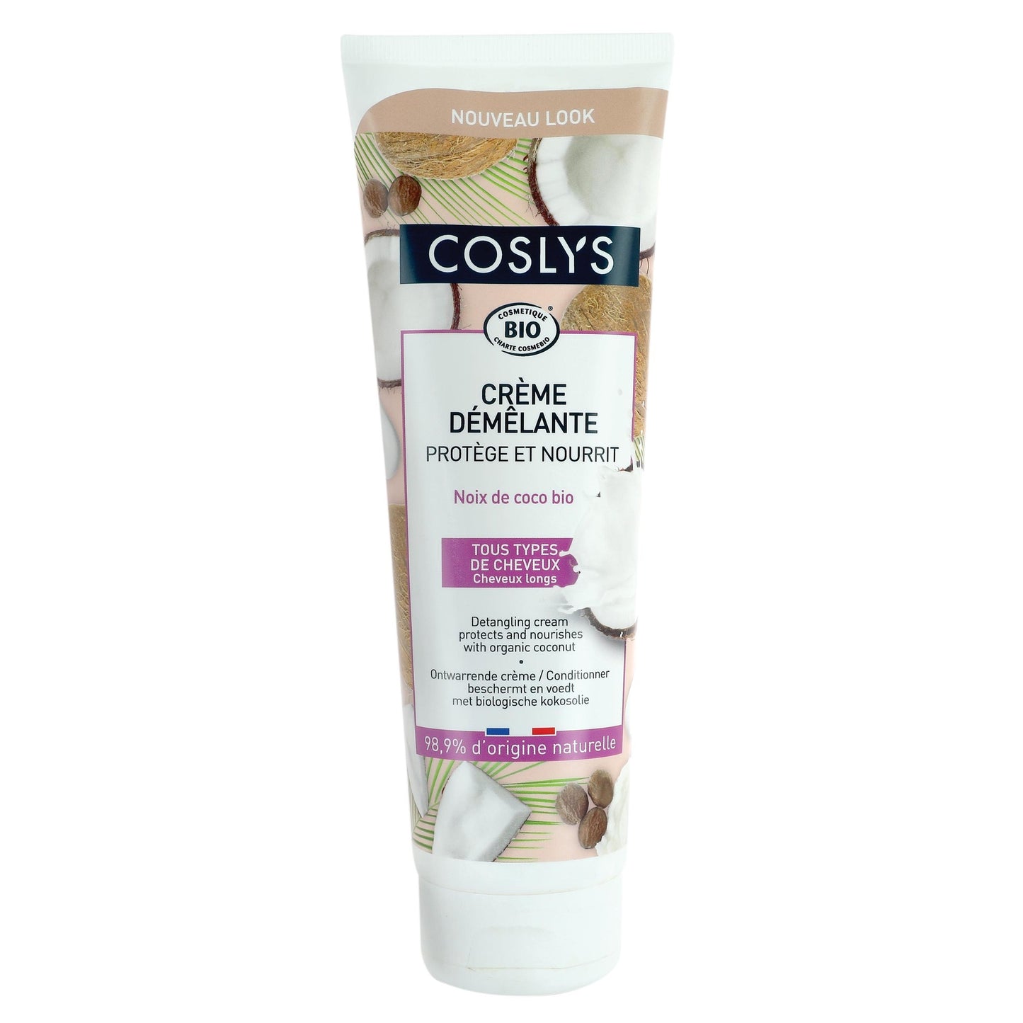 Crema acondicionador & bálsamo capilar con coco Coslys 250 ml