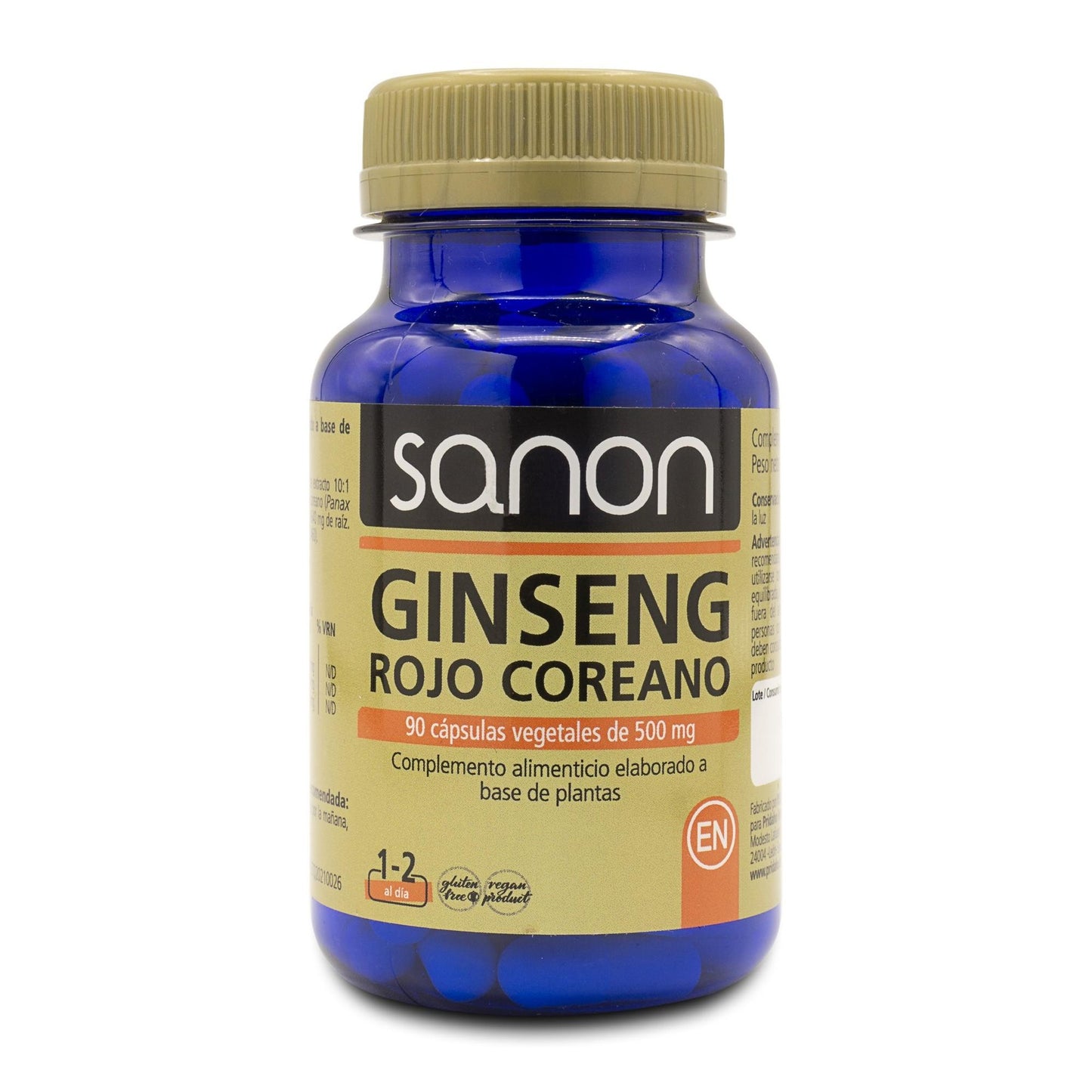 Ginseng Rojo Coreano SANON 90 cápsulas vegetales 500 mg