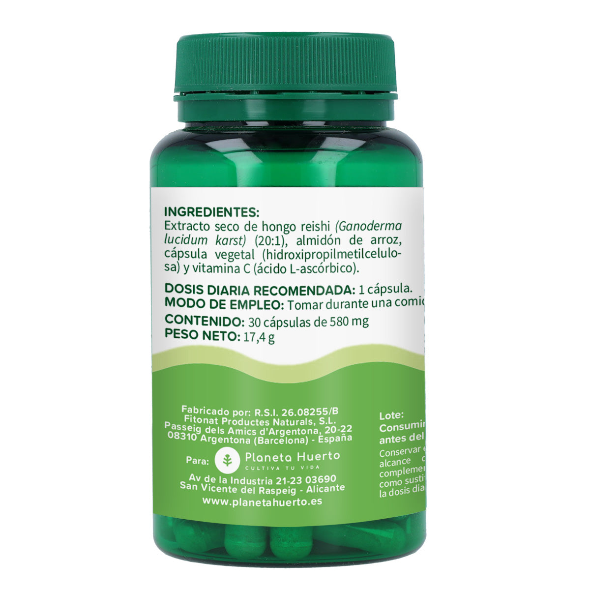 Reishi Planeta Huerto 30 cápsulas vegetales