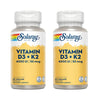 Pack 2x Vitamina D3-K2 Solaray 60 cápsulas