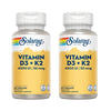 Pack 2x Vitamina D3-K2 Solaray 60 cápsulas