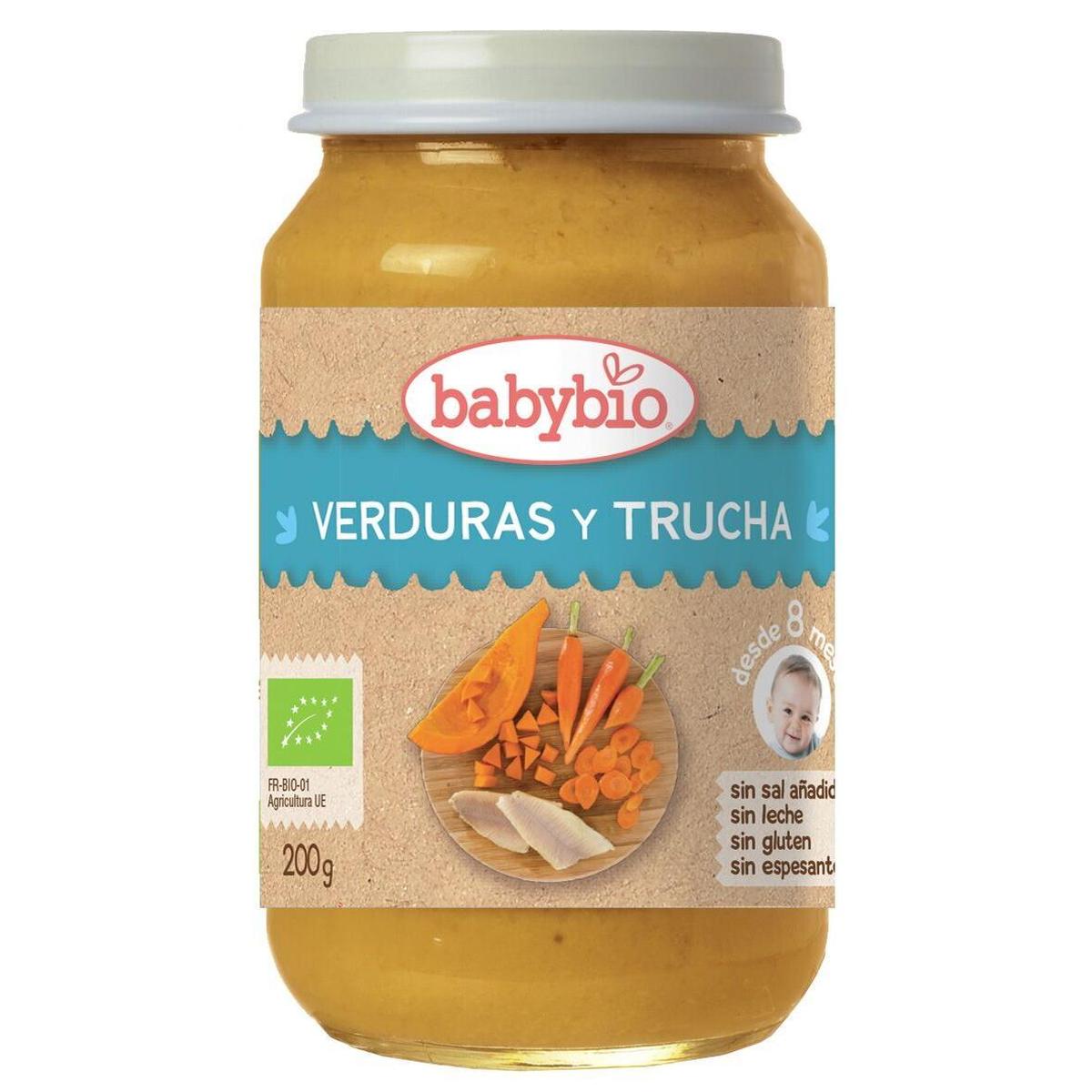 Pack 3 uds Tarrito Menu Tradicion Trucha, 200 g. Babybio