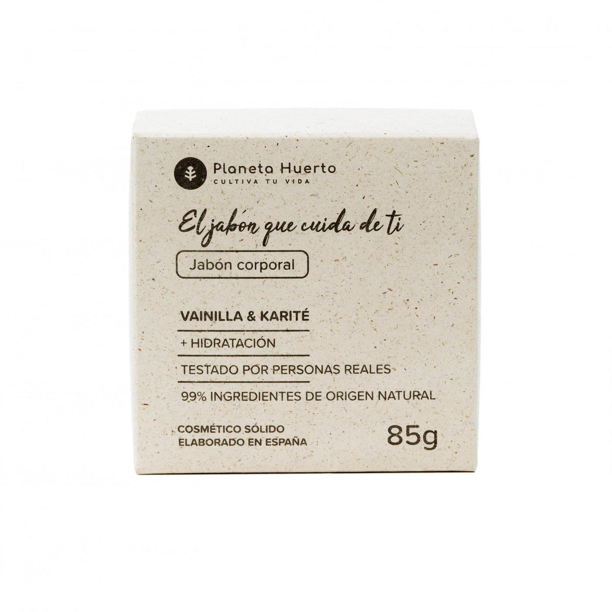 Jabón sólido corporal Vainilla y Karité Planeta Huerto 85 gr