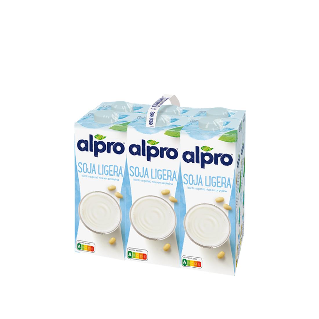 Pack 6 uds Bebida de Soja Ligera Alpro 1 Litro
