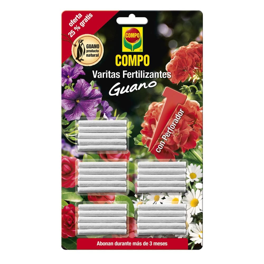 Varitas fertilizantes con guano 20+5 ud