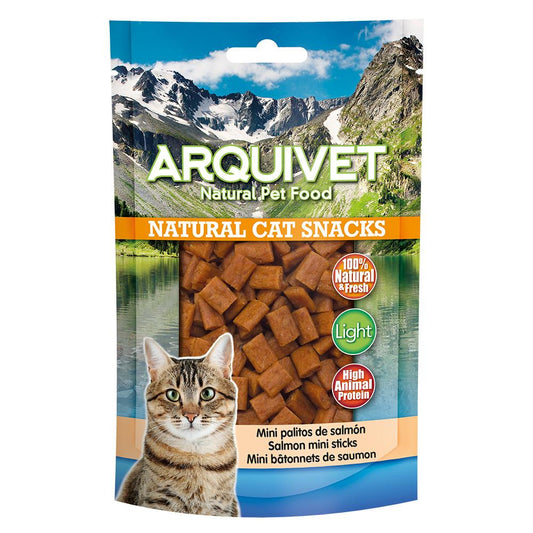 Mini Palitos de Salmón Arquivet  50 g Snack natural para gatos