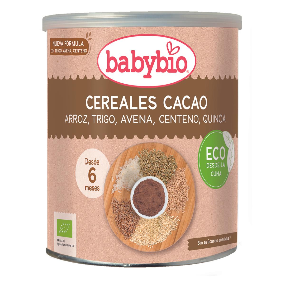 Cereales infantiles con cacao 220 g Babybio