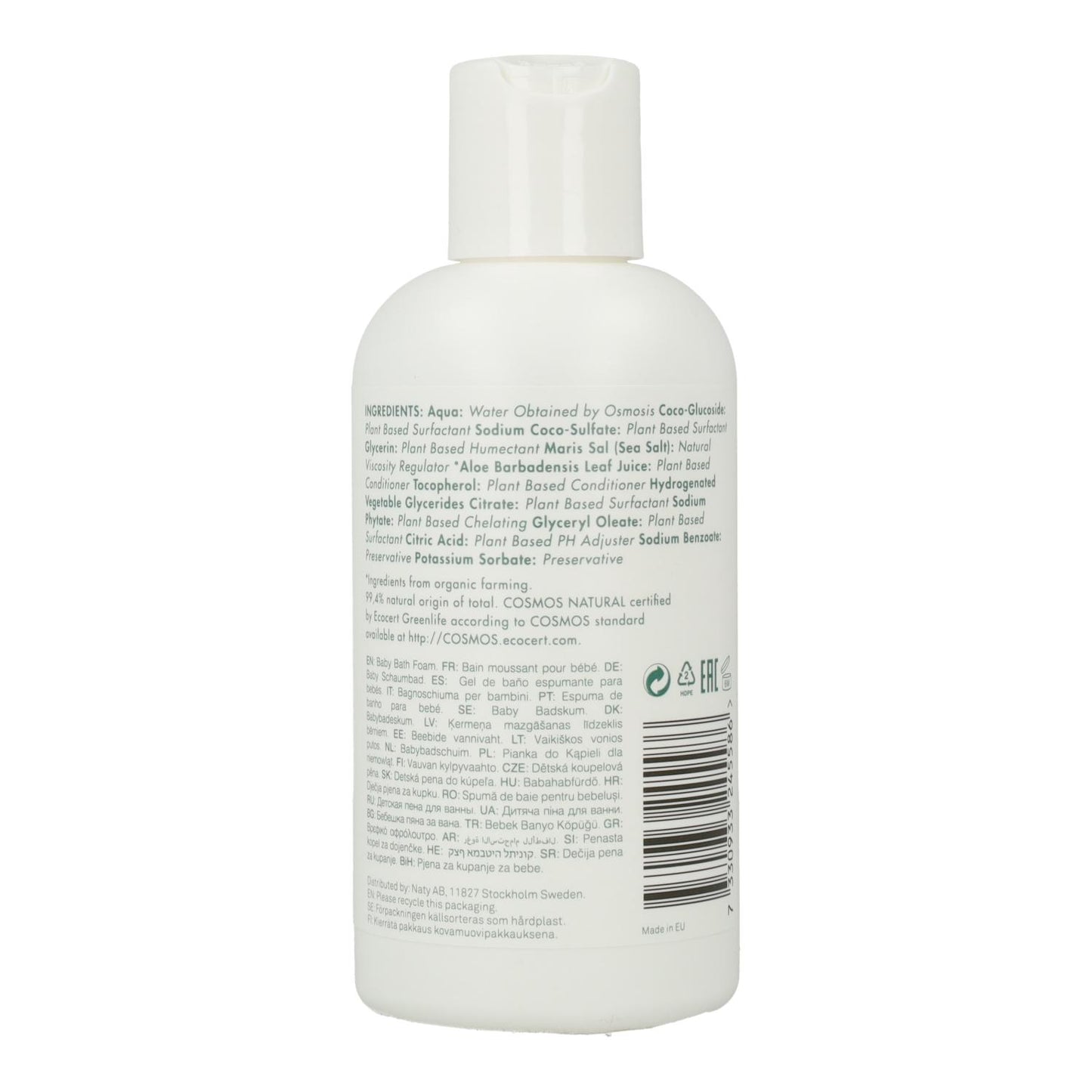 Espuma de baño para bebé Naty 200 ml