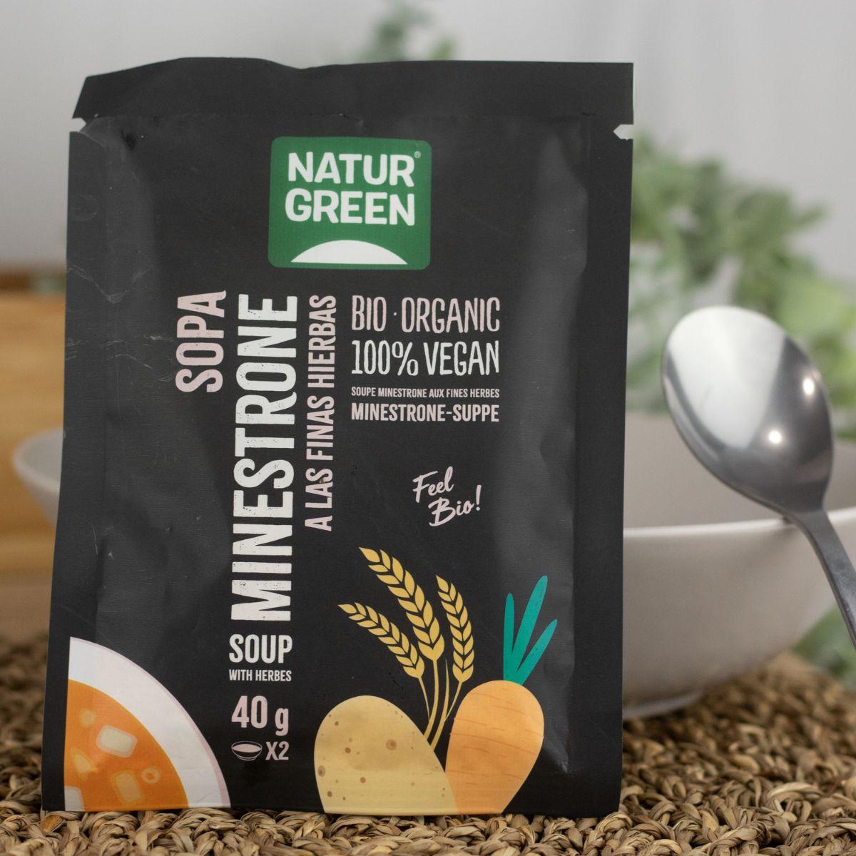 Sopa de Minestrone Finas Hierbas Bio Naturgreen 40g