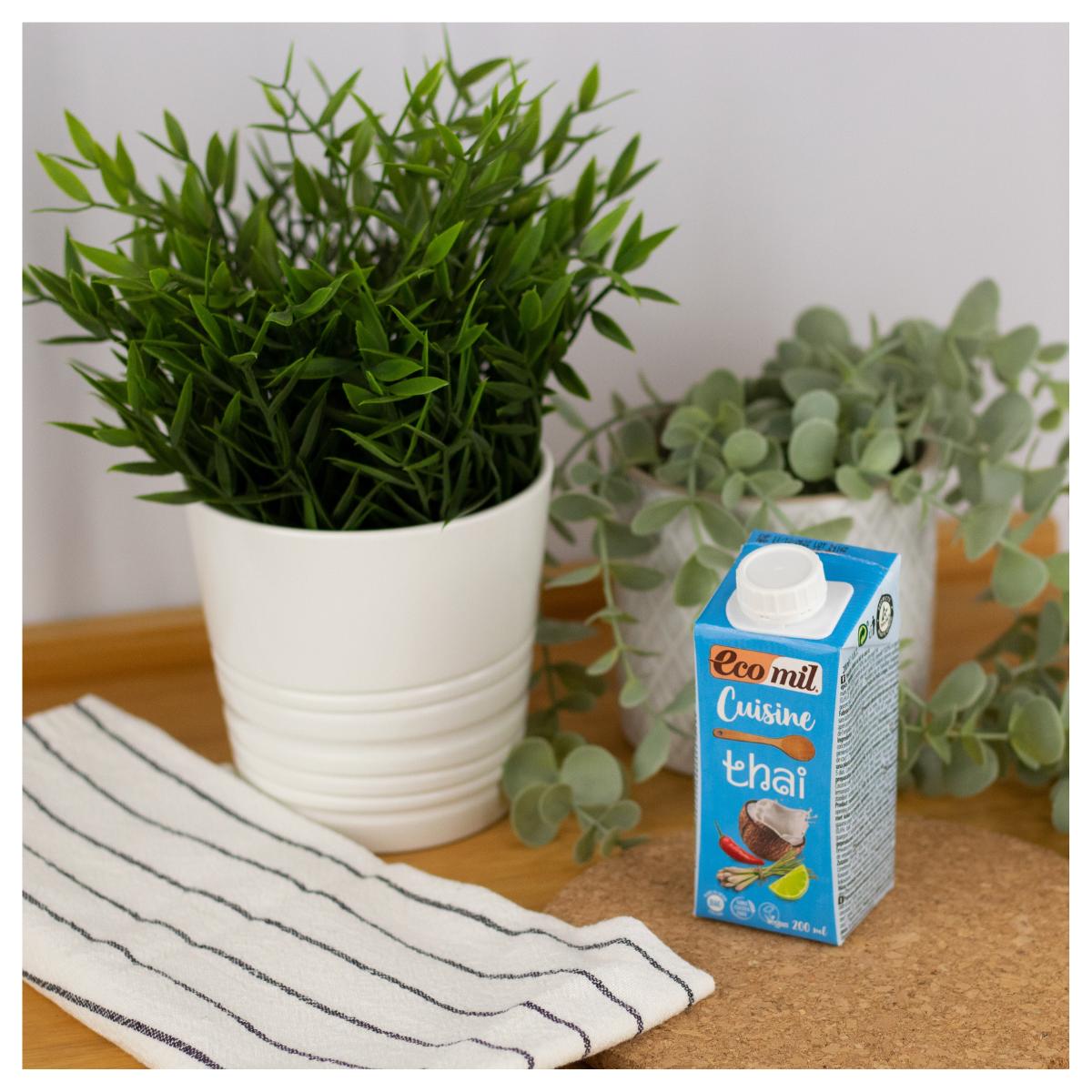 Crema Vegetal Bio Cuisine Coco Thai Ecomil, 200 ml