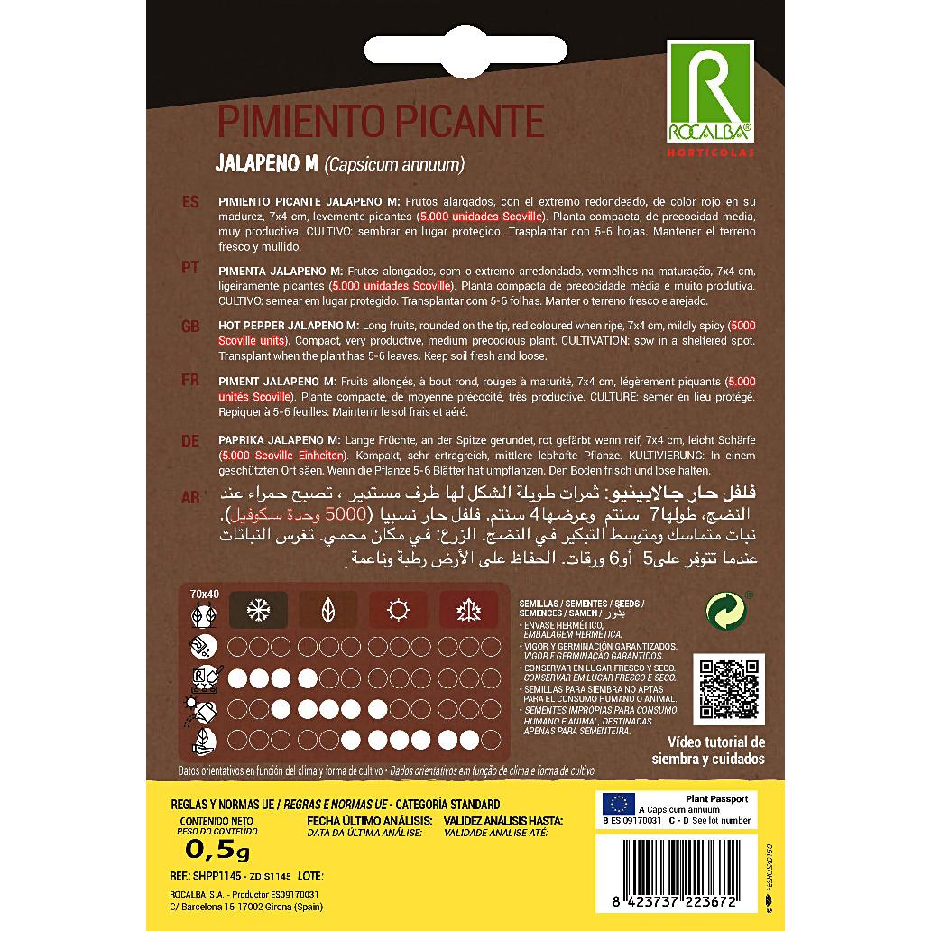 Semillas Pimiento Picante Jalapeño M Rocalba
