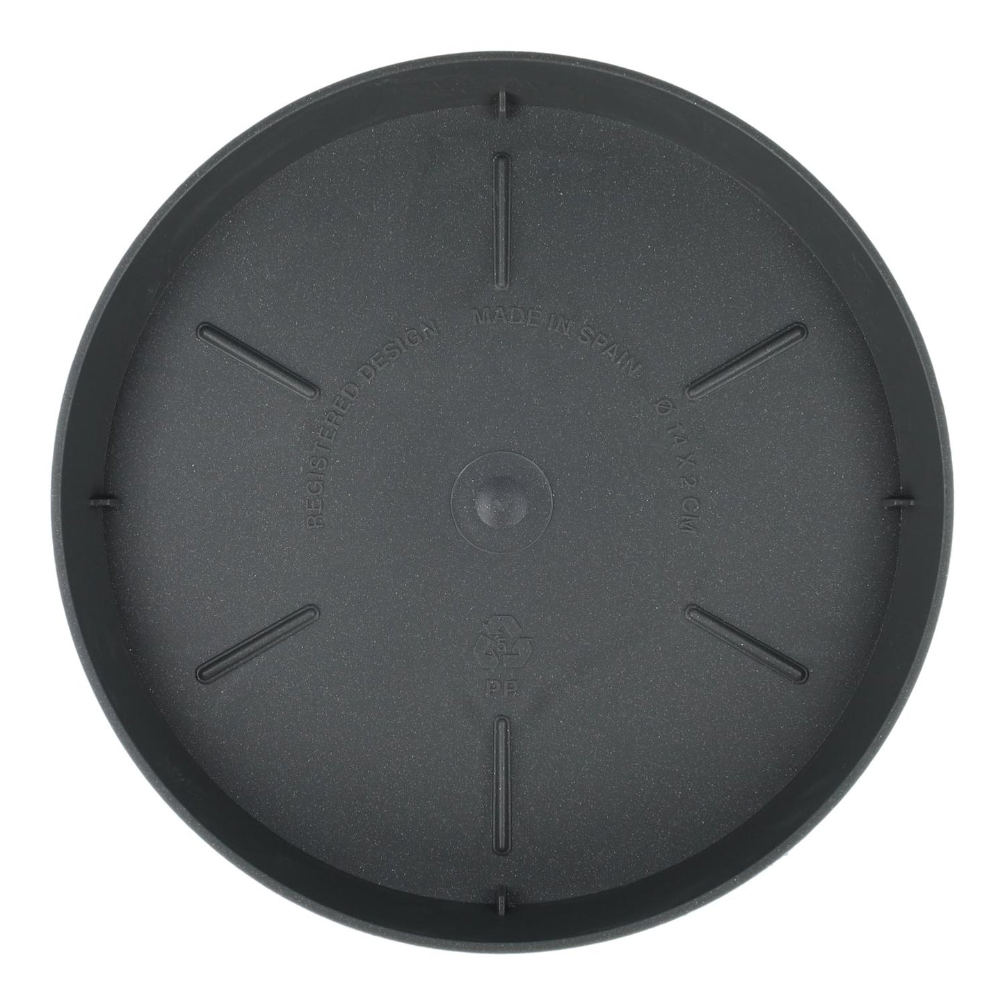 Plato maceta Tes color antracita D 17 x 2,5