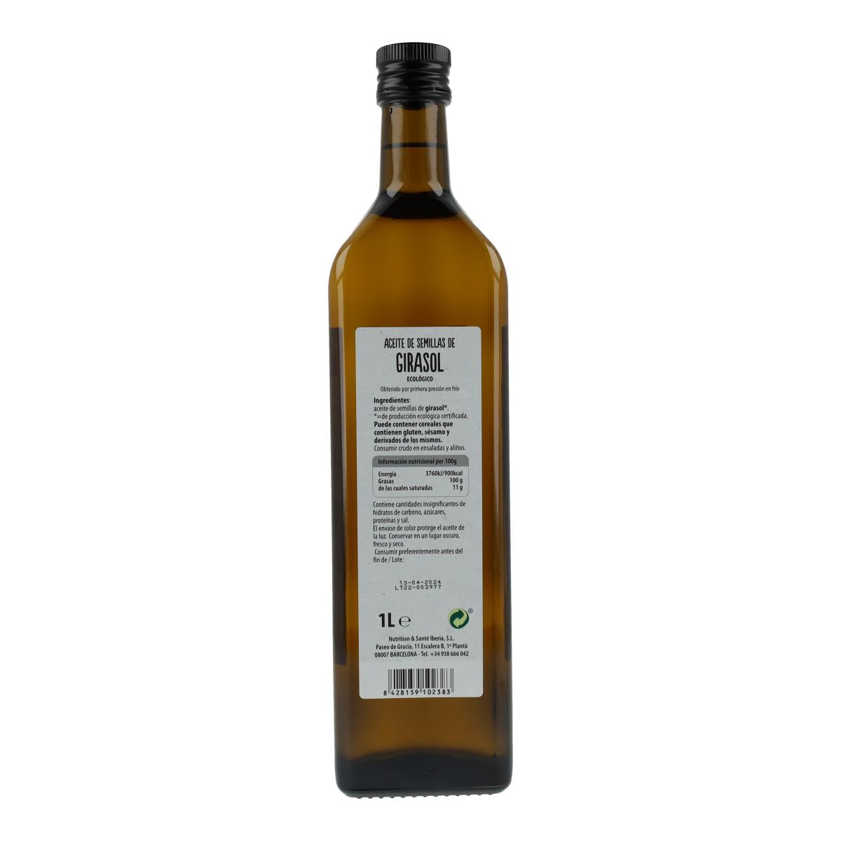 Aceite de Girasol Ecológio, 1L. Natursoy